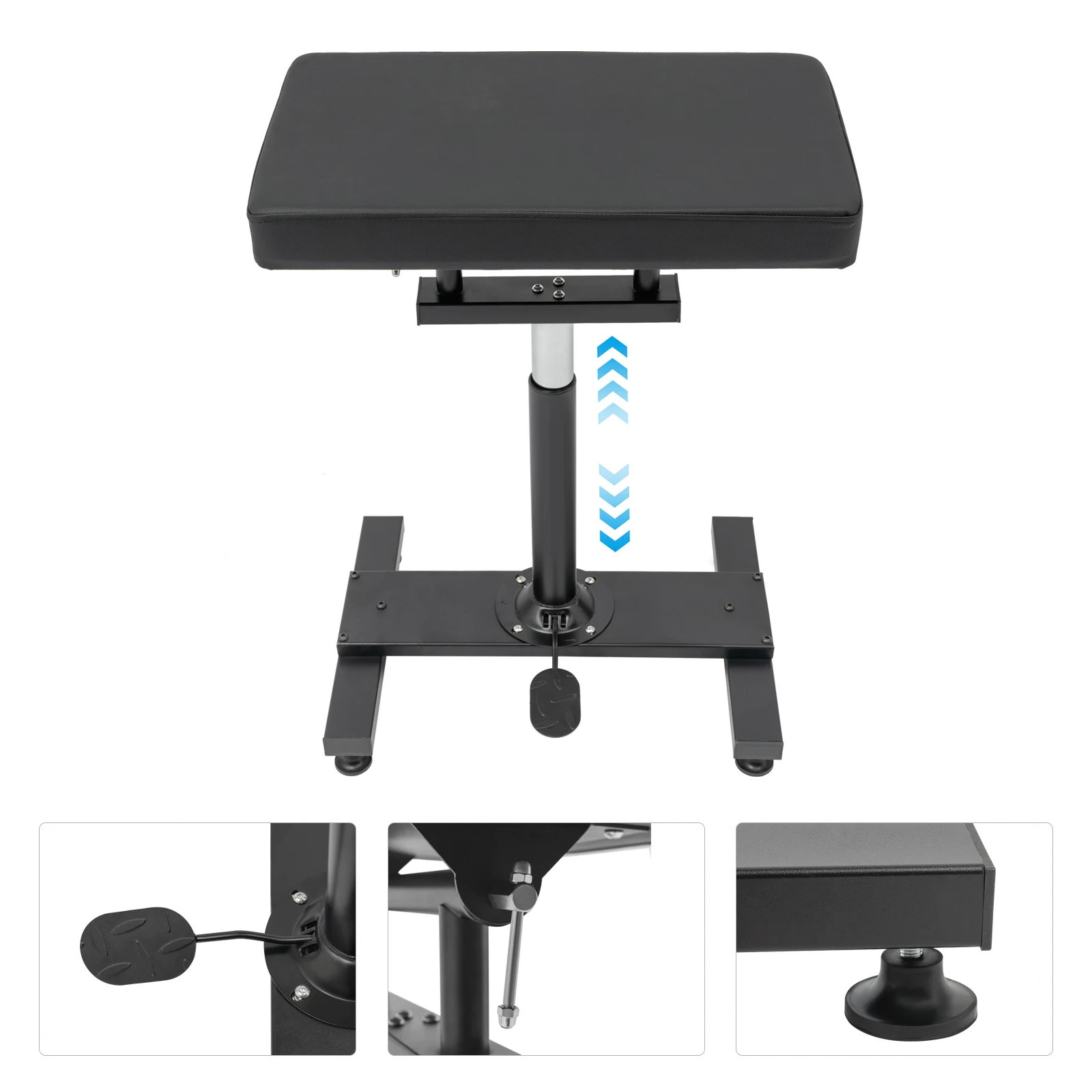 Adjustable Height 73-92cm Armrest Stand for Studio Tattoo Professionally Sturdy and Durable Pad Chair, for Beauty Salons, Black - Image 5