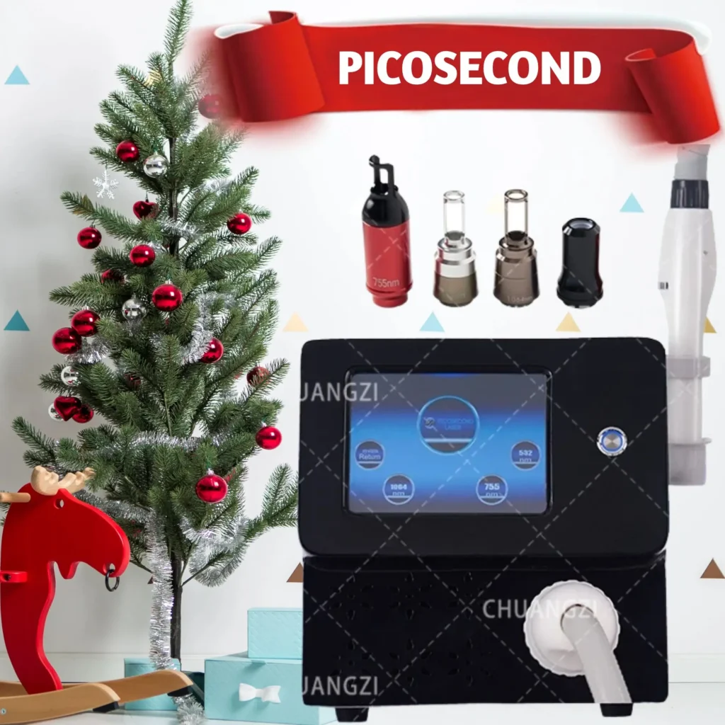 Professional Picosecond Laser Machine 755nm 1064nm 532nm 1320nm Nd Yag Q Switch Tattoo Removal And Eyebrow Removal