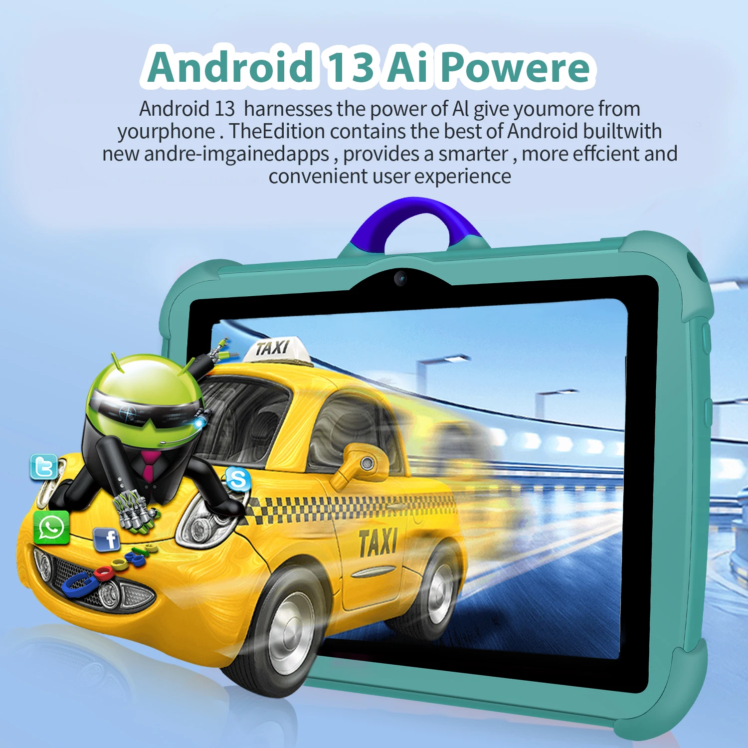 7 Inch Kids Tablet PC with Android 13 Quad Core 4GB RAM 64GB ROM Educational Learning Children's Favorite Cheap Simple Design - Image 3