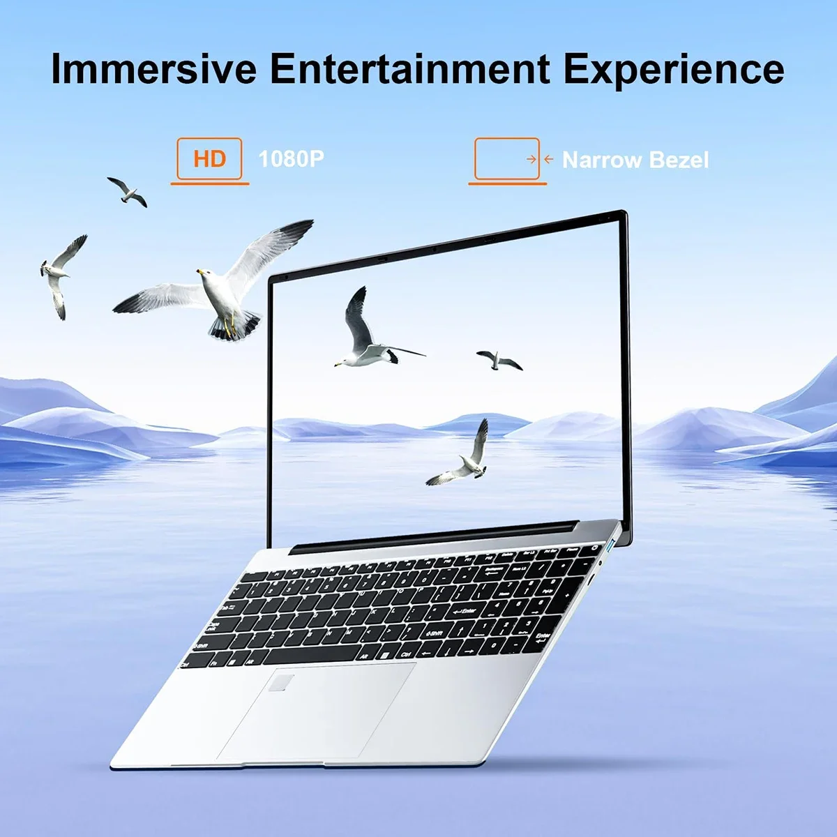 LENO 15.6" Portable Laptop Intel N5095 32GB DDR4 2TB SSD Windows11 Notebook Pc Gamer Office Computer with Backlit Fingerprint - Image 4