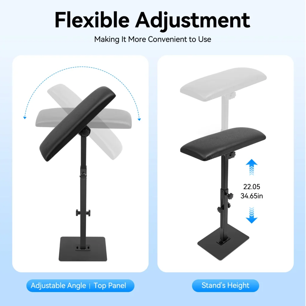 Portable Armrest Stand 56-88cm Adjustable Height Leg Rest Stand Arm Pad Tattoo Tool Tattoo Armrest Tattoo Supplies