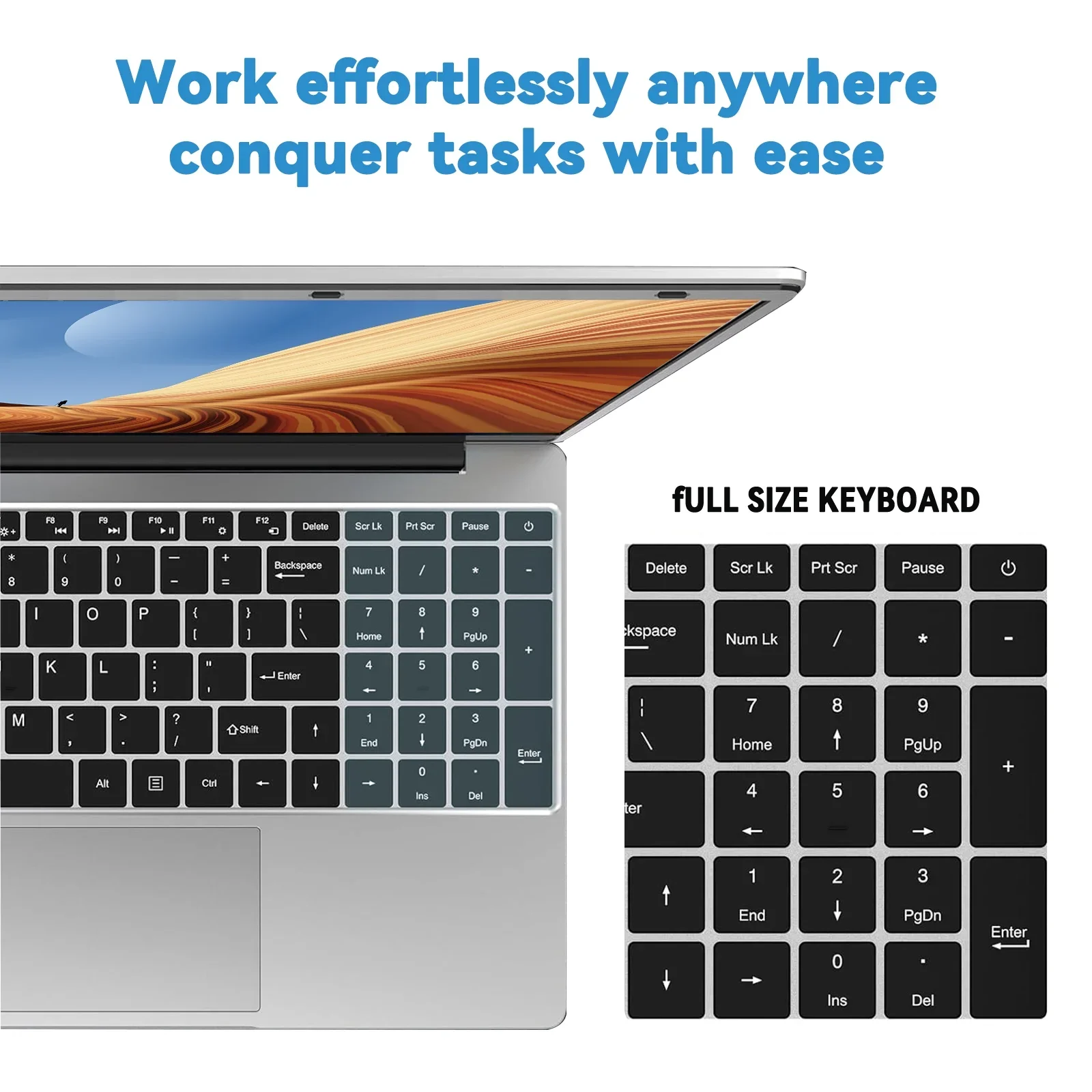 LENO NEW 15.6" Portable Laptop Intel 6500Y 32GB RAM 2TB SSD 5000mAh Office Windows11 Notebook PC Gamer with Backlit Fingerprint - Image 6